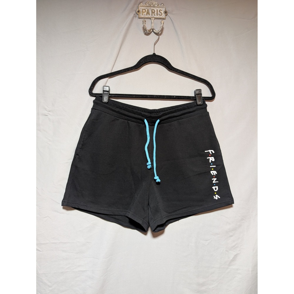 Friends TV Show Series Black Lounge Drawstring Shorts Fan Wear Women's Large